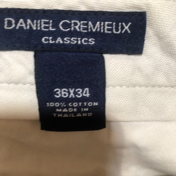 Daniel Cremieux Pants 36x34 Mens Beige Chino Pockets Straight Leg Flat F… - Picture 3 of 4